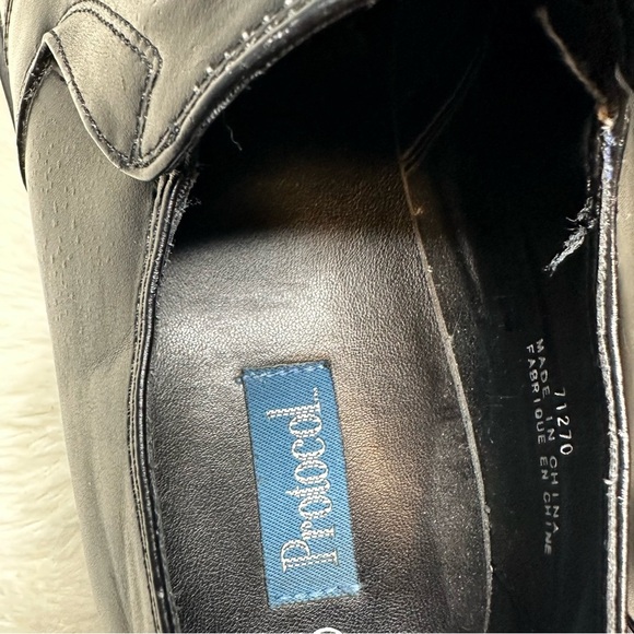 Protocol Slip-On Loafers with Rounded Toe and Durable Sole Black Size 12 - Picture 8 of 16